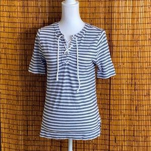 Cute Navy Blue and White Small Loft Tee Shirt